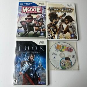 Nintendo Wii Lot of 4 Thor, Movie Games, Prince of Persia  Family Party 30 Games